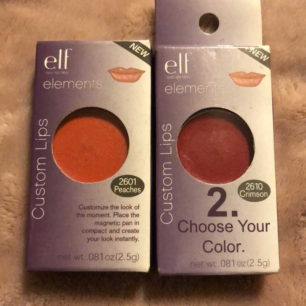 Elf lip color for pallets (2), new in box